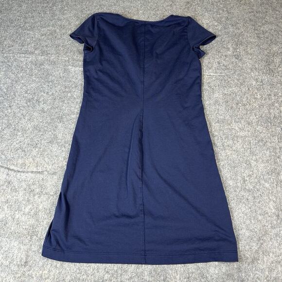 LILLY PULITZER Brewster Mini Dress Womens Medium Navy Blue White 11529 Vacation - Picture 7 of 7